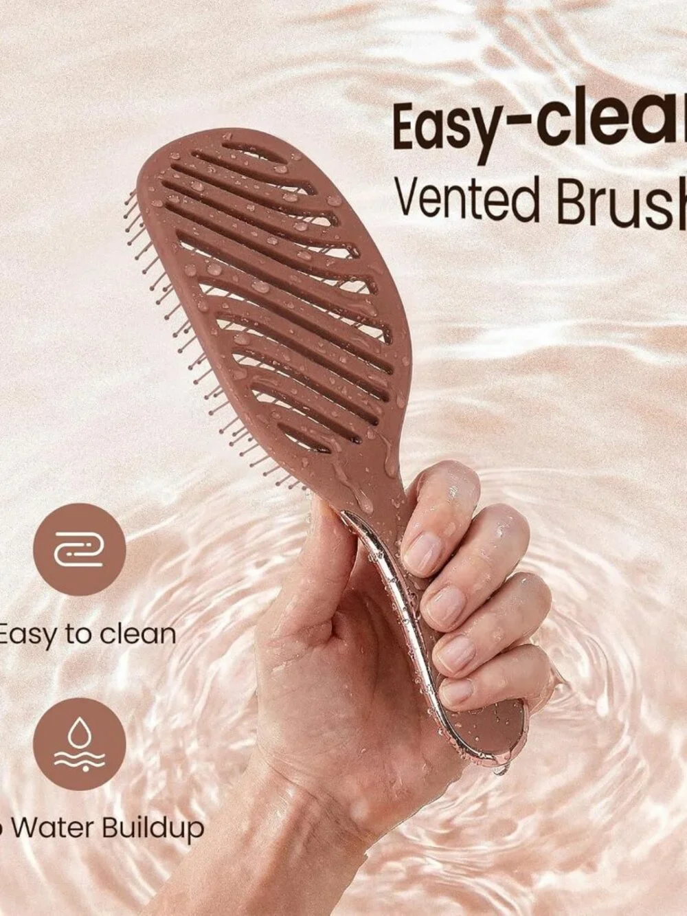 Detangler Brush, Wet Dry Vented Hair Brush w/Soft Bristles